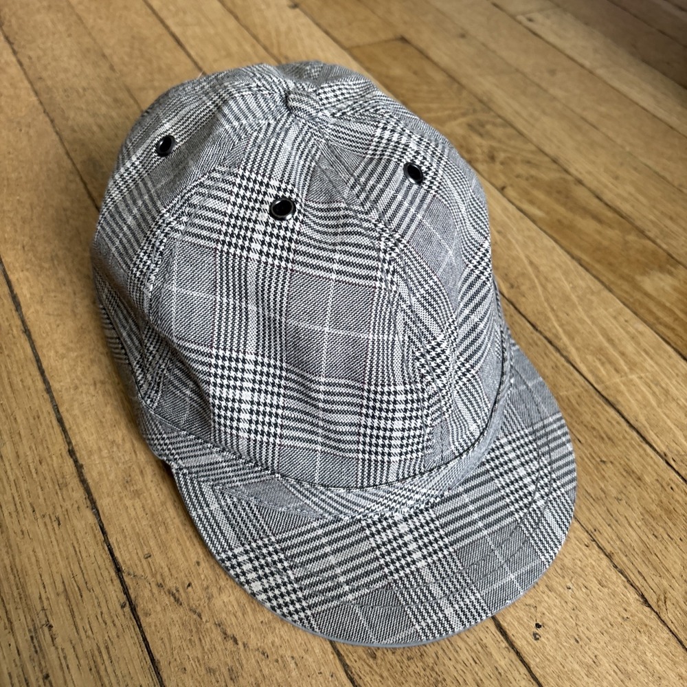 Yakkay Helmet Cover Plaid Bicycle Bike Cap Hat Style Size Large Cycle Gray